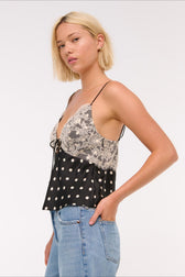Lace Backless V-Neck Cami Top