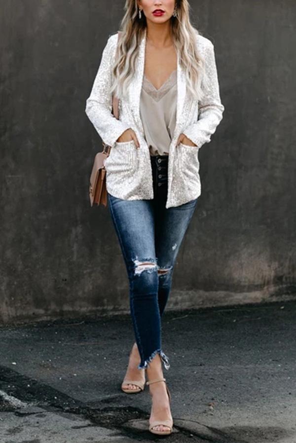 Break the Bank Sequin Blazer