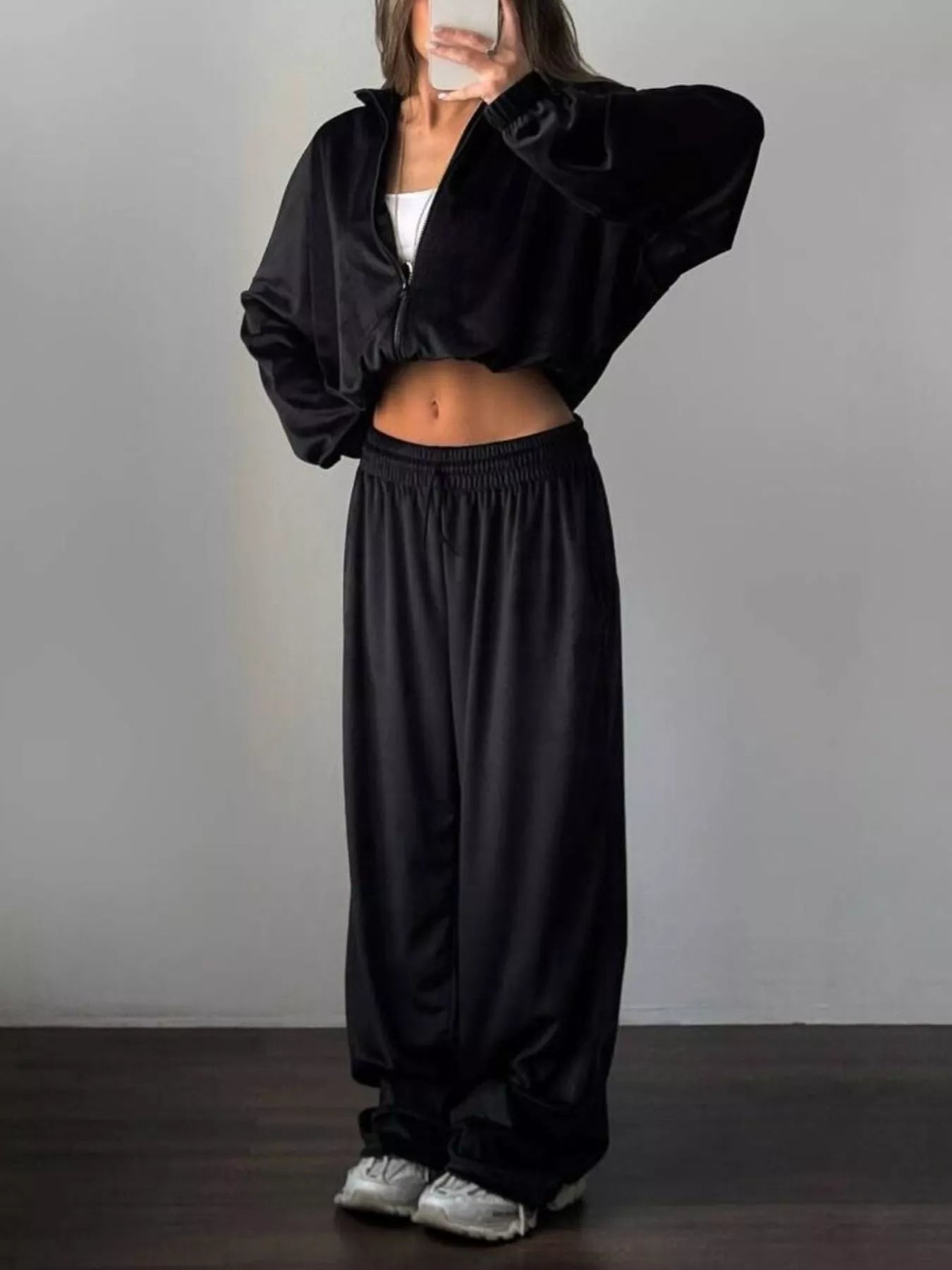 Zip-Up Hoodie and Joggers Set