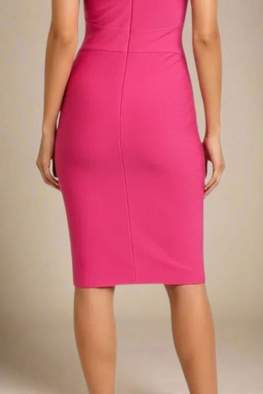 Bea Bandage Dress - Hot Pink