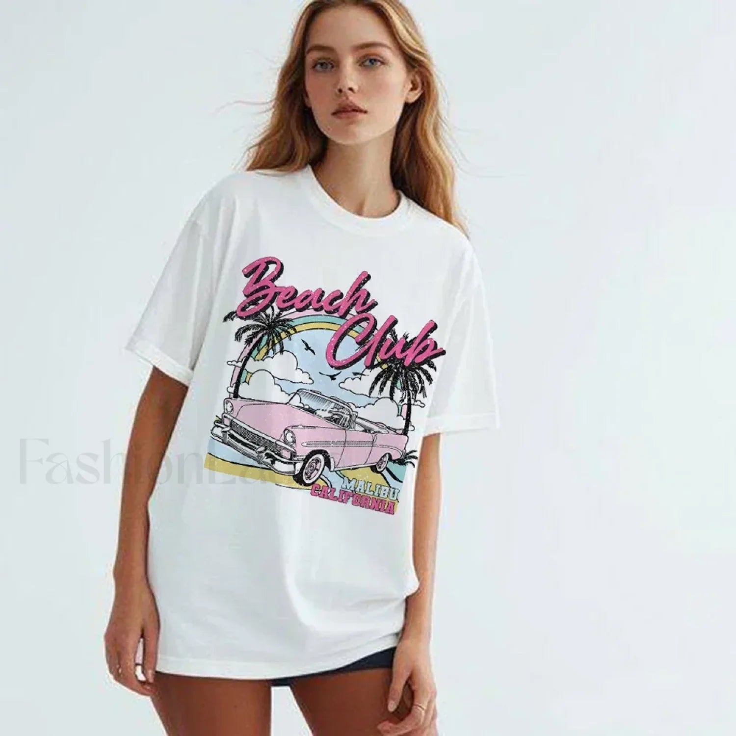 Beach Club Tropical Vacation Graphic T-Shirt