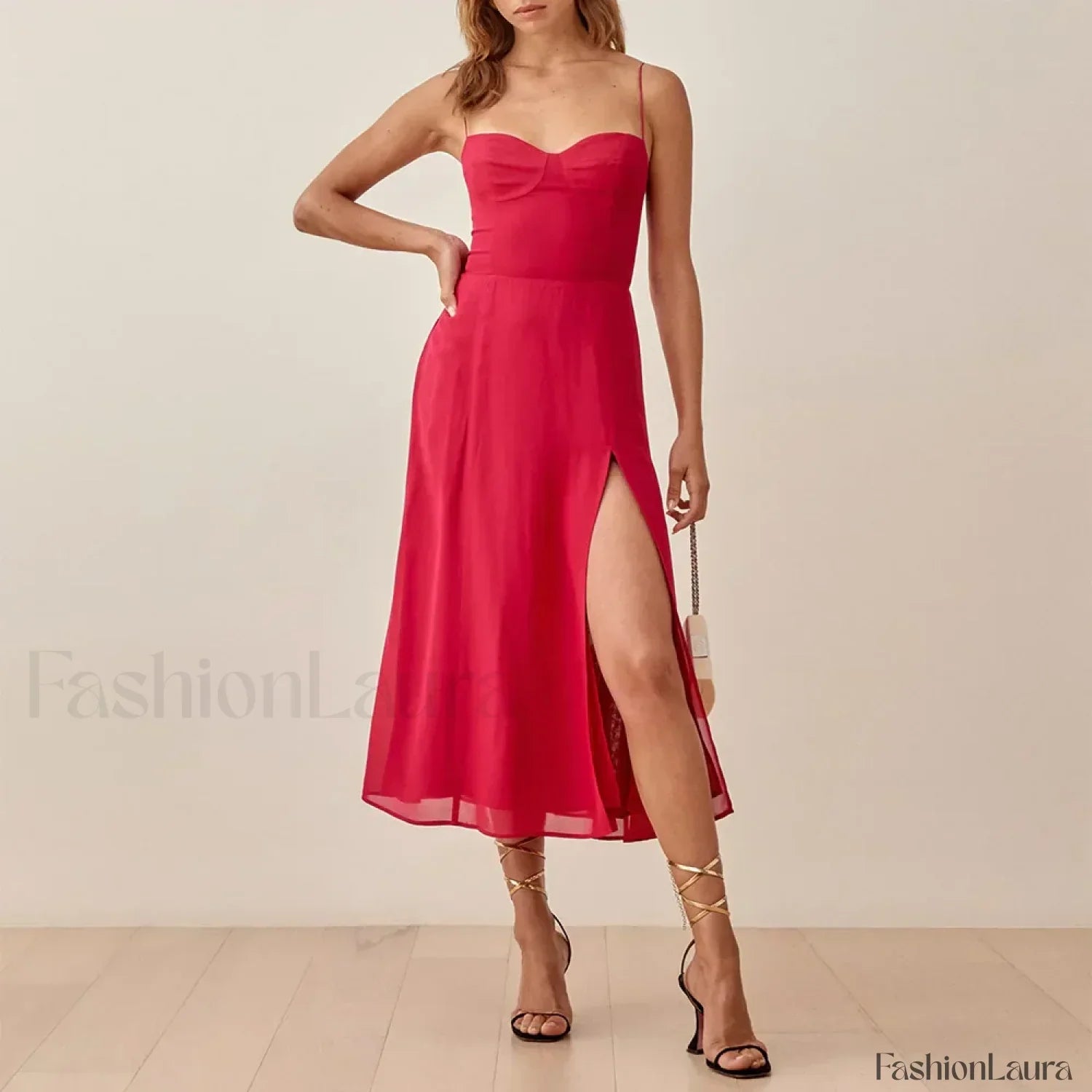 Beach Spaghetti Cotton Floral Dress