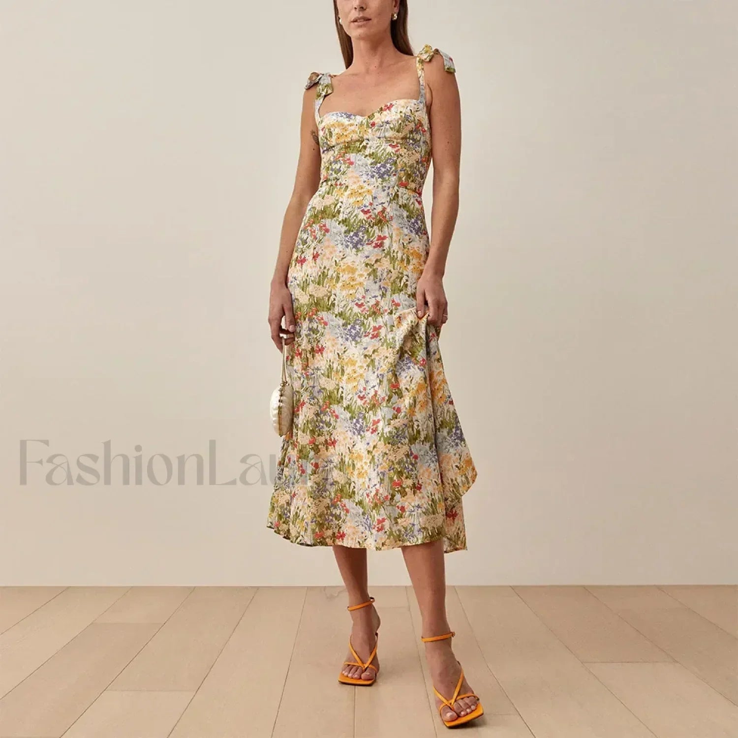Beach Sweetheart Midi Floral Dress green1 / S