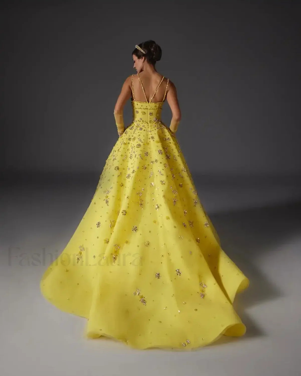 Beaded Floral Strap Maxi Dress