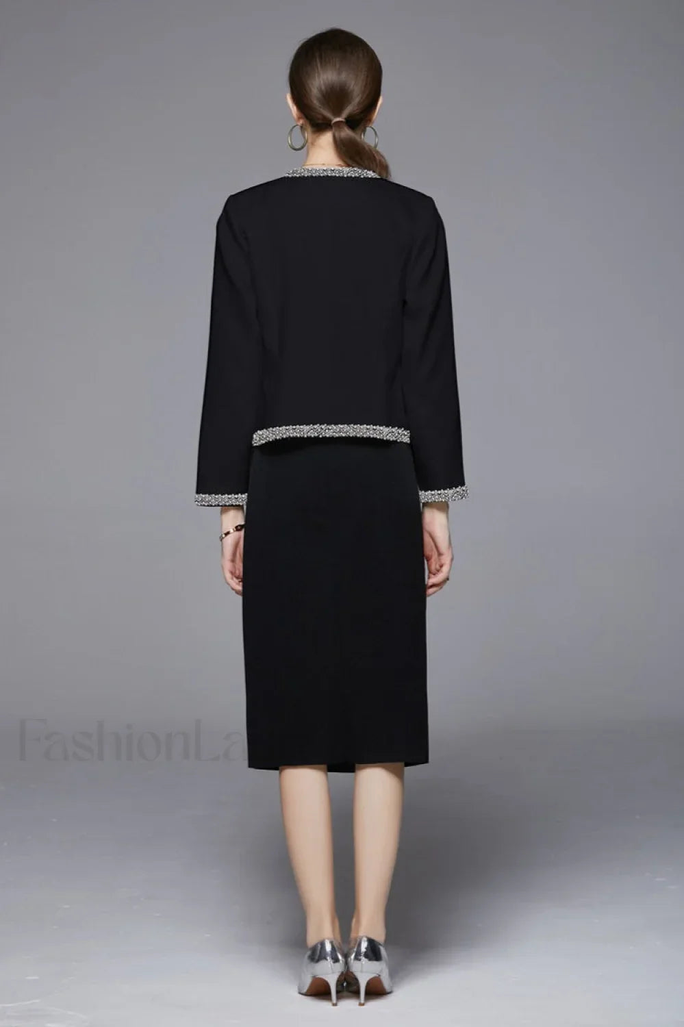 Beaded Open Front Short Coat