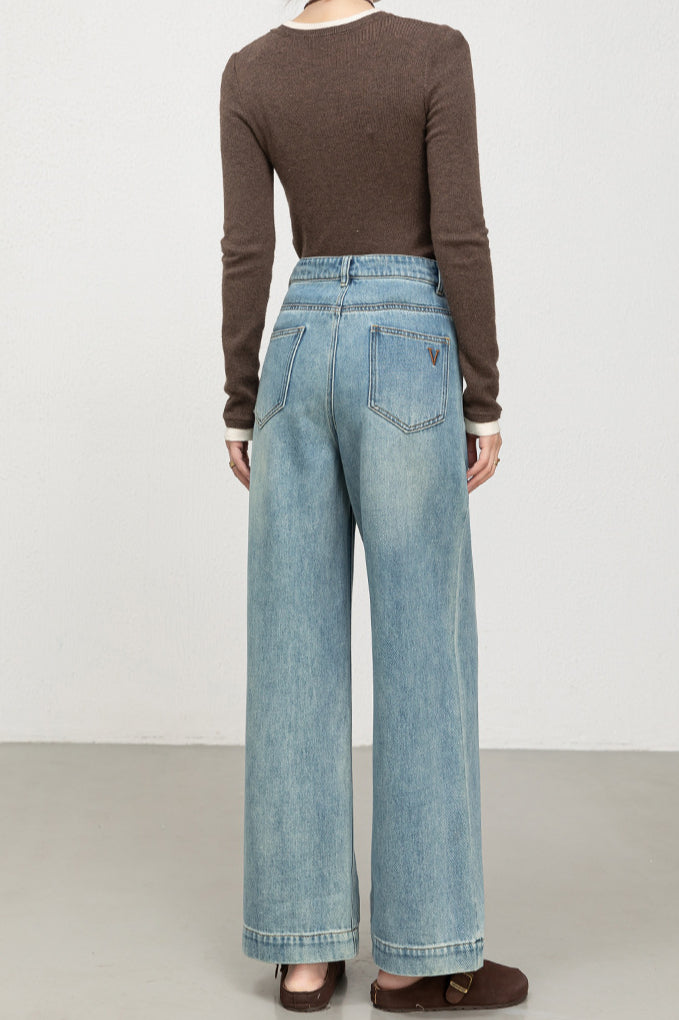 Embroidered Denim Jeans
