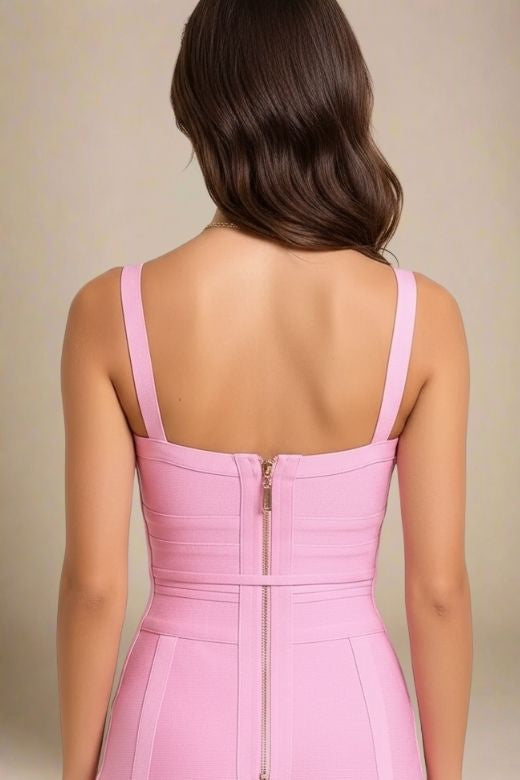 Bek Bandage Dress - Blush Pink
