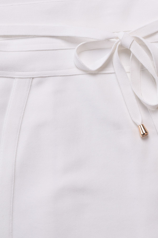 Bek Bandage Dress - White Pearl