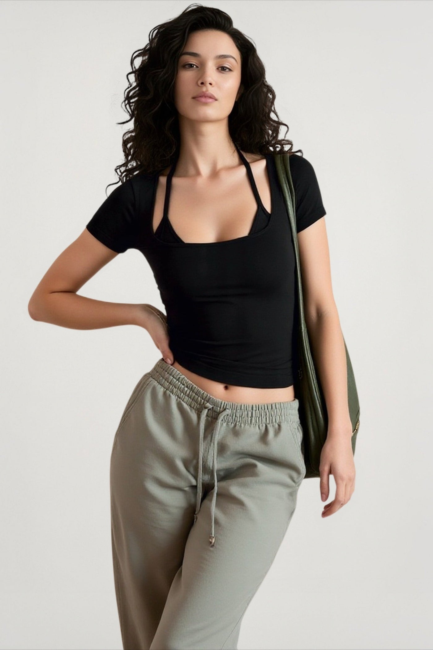 Halter Fitted Layered T-shirts