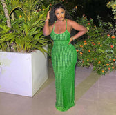 Textured Knit Square Neck Bodycon Maxi Dress 10