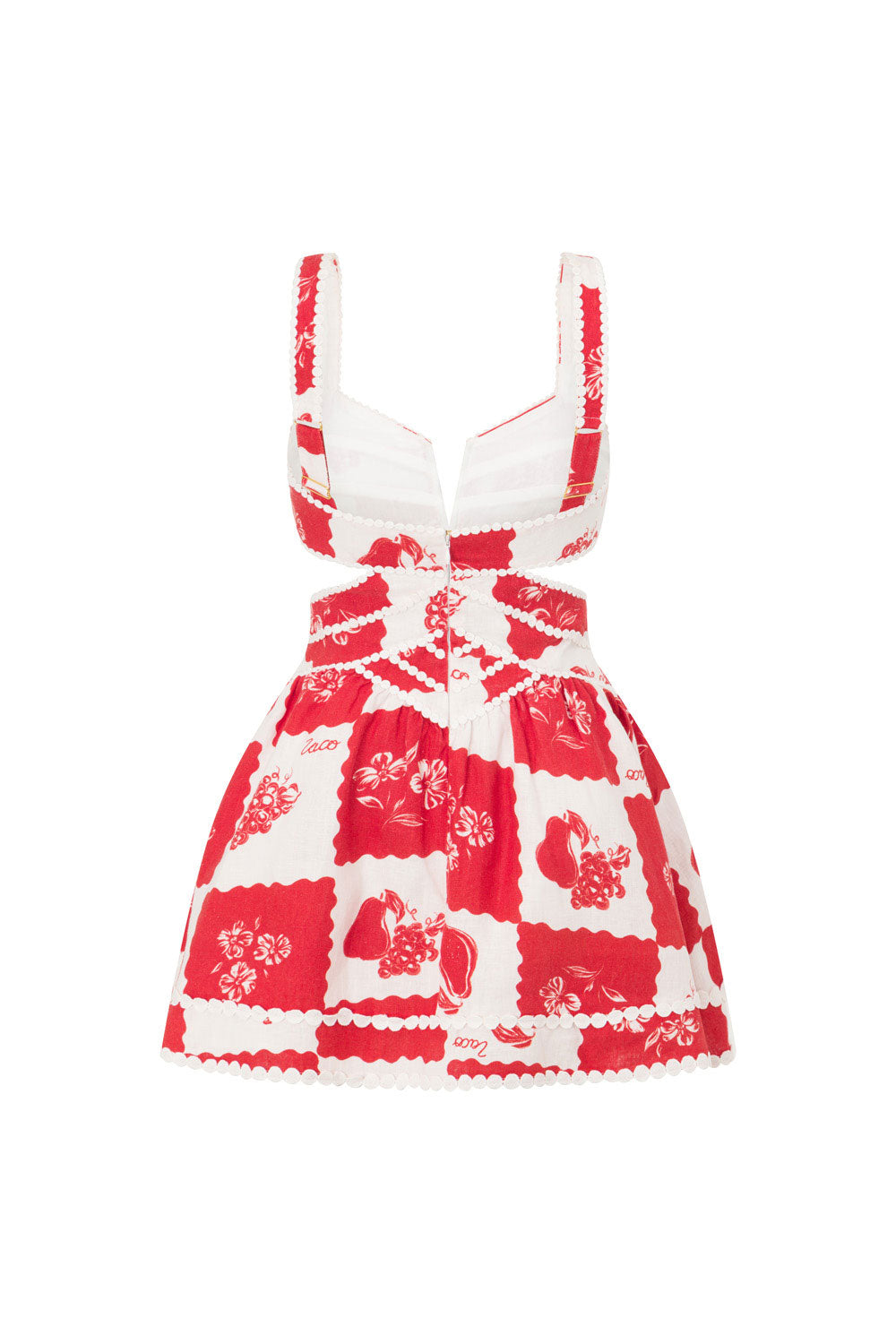 Halter Neck Floral Cut Out Fit and Flare Mini Dress 8
