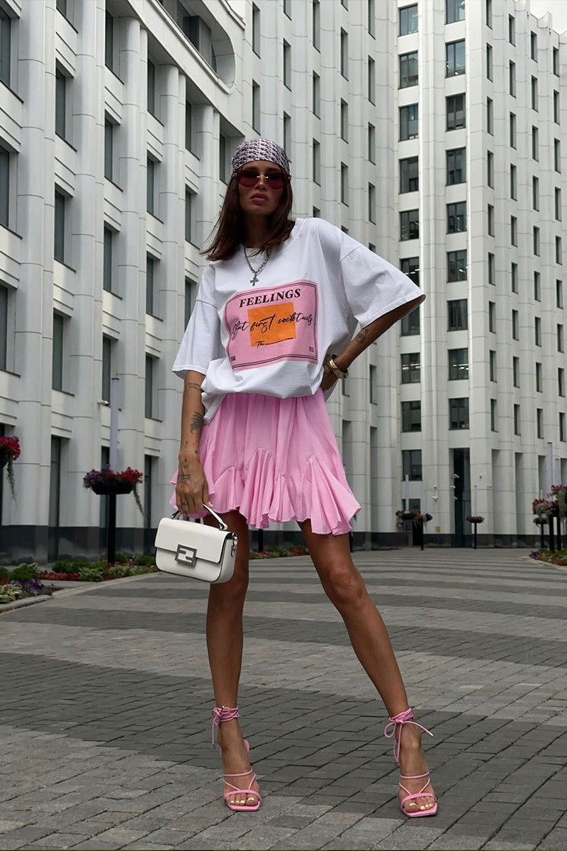 Ruffle Panel Y2K Mini Skirt