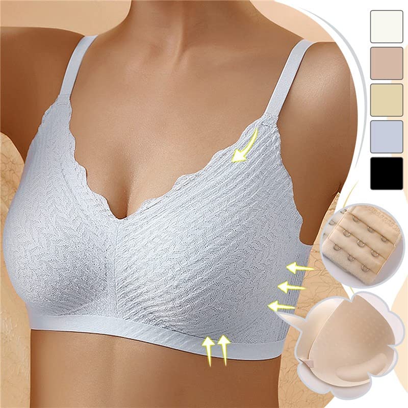 Scalloped Trim Wireless Seamless Push Up Bralette