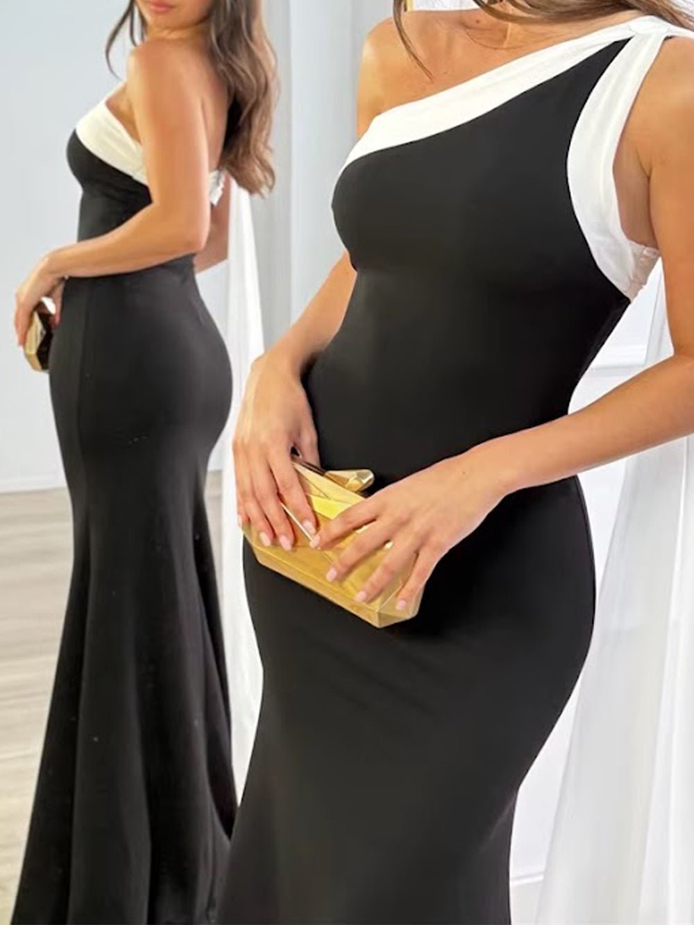 Bianca Draped One Shoulder Gown