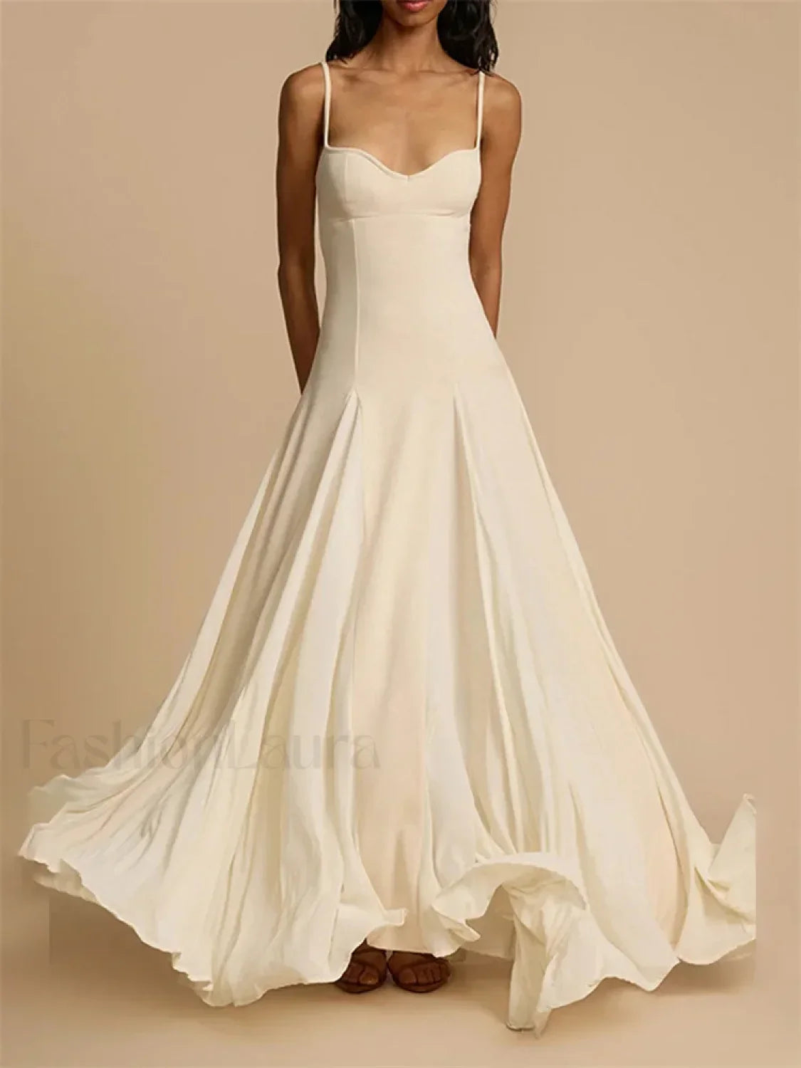 Big Swing Solid Cami Maxi Dress white / S