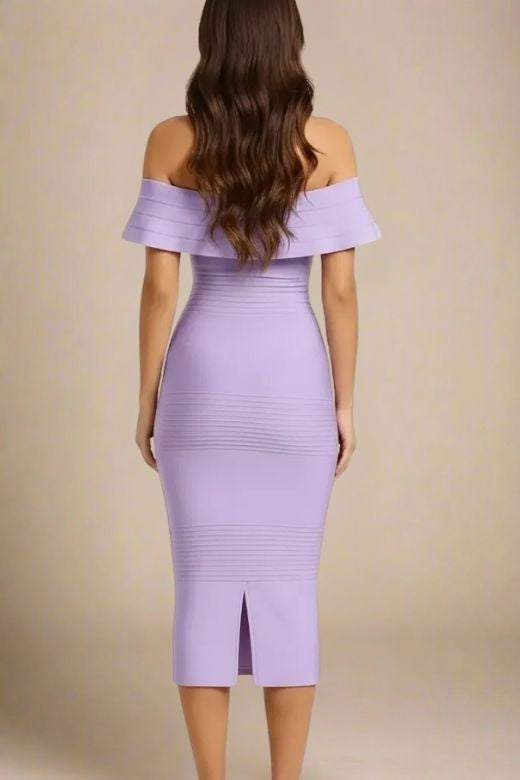 Billie Bandage Midi Dress - Violet Purple