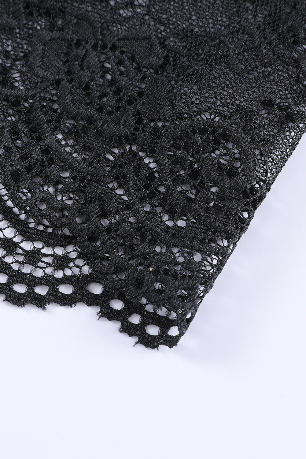 Black 2Pcs Lace Spaghetti Straps Lingerie Set