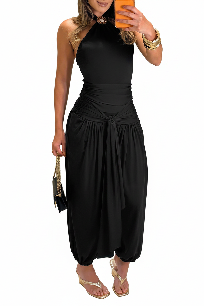 Elegant Halter Jumpsuit for Women | Comfortable Fit & Versatile Style