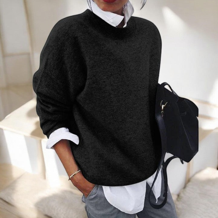 Crew Neck Long Sleeve Oversized Sweater