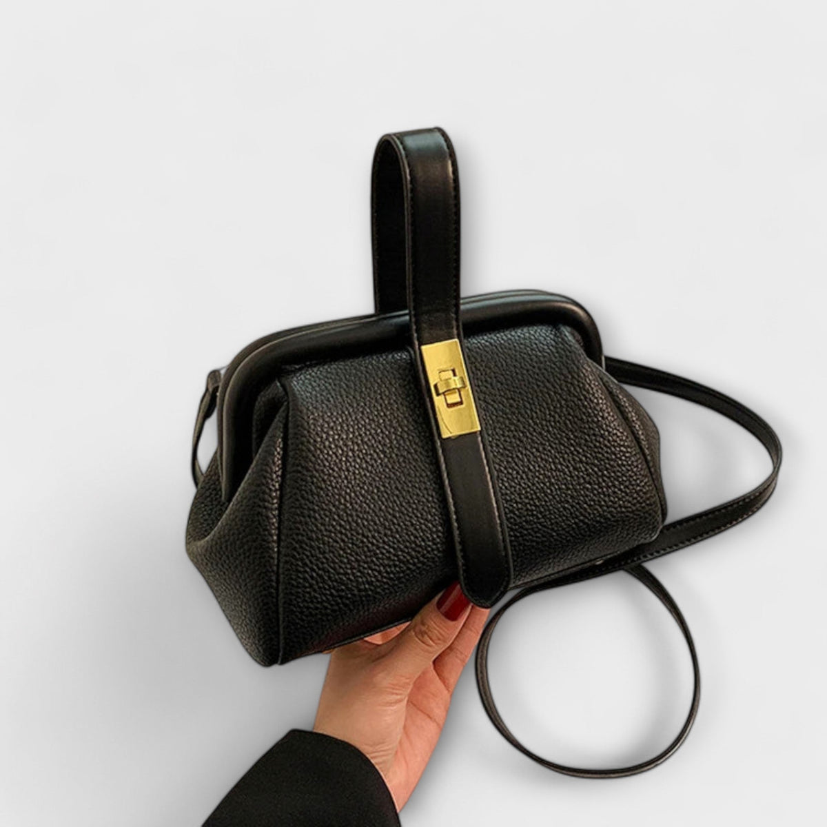 Twist Lock Frame Crossbody Bag