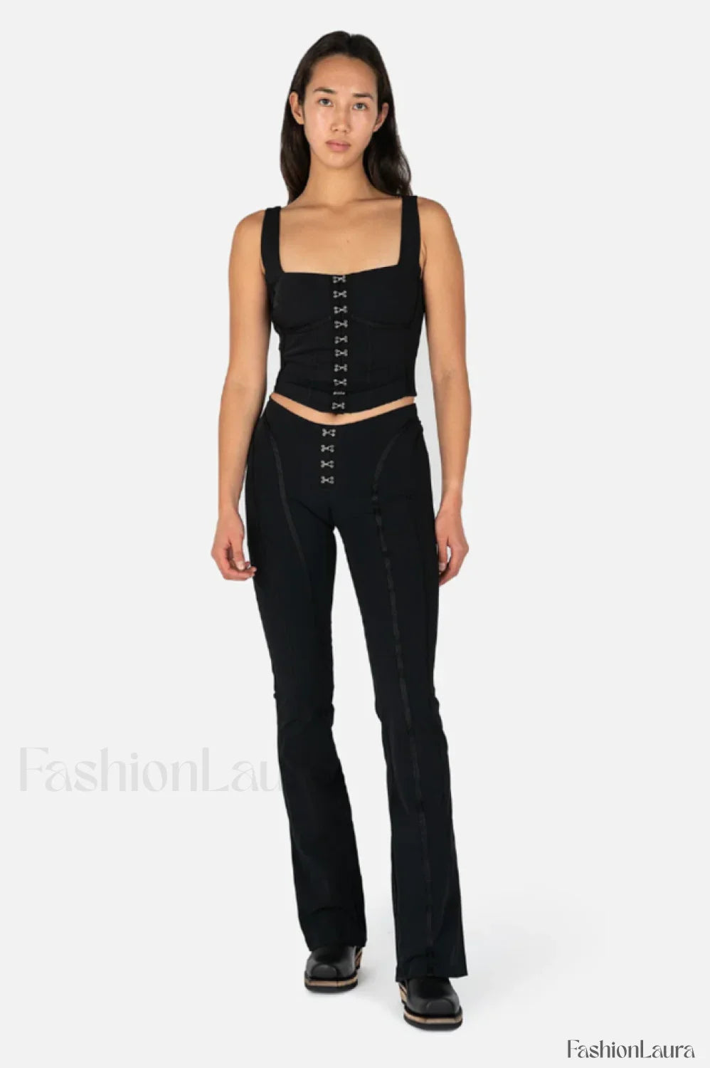 Black Lara Stylish Corset Top
