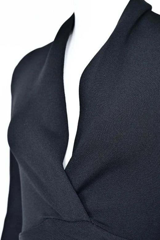 Blaire Long Sleeve Bandage Dress - Classic Black