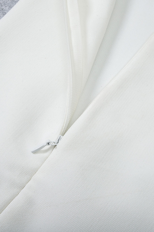 Blanche Bandage Midi Dress - White Pearl