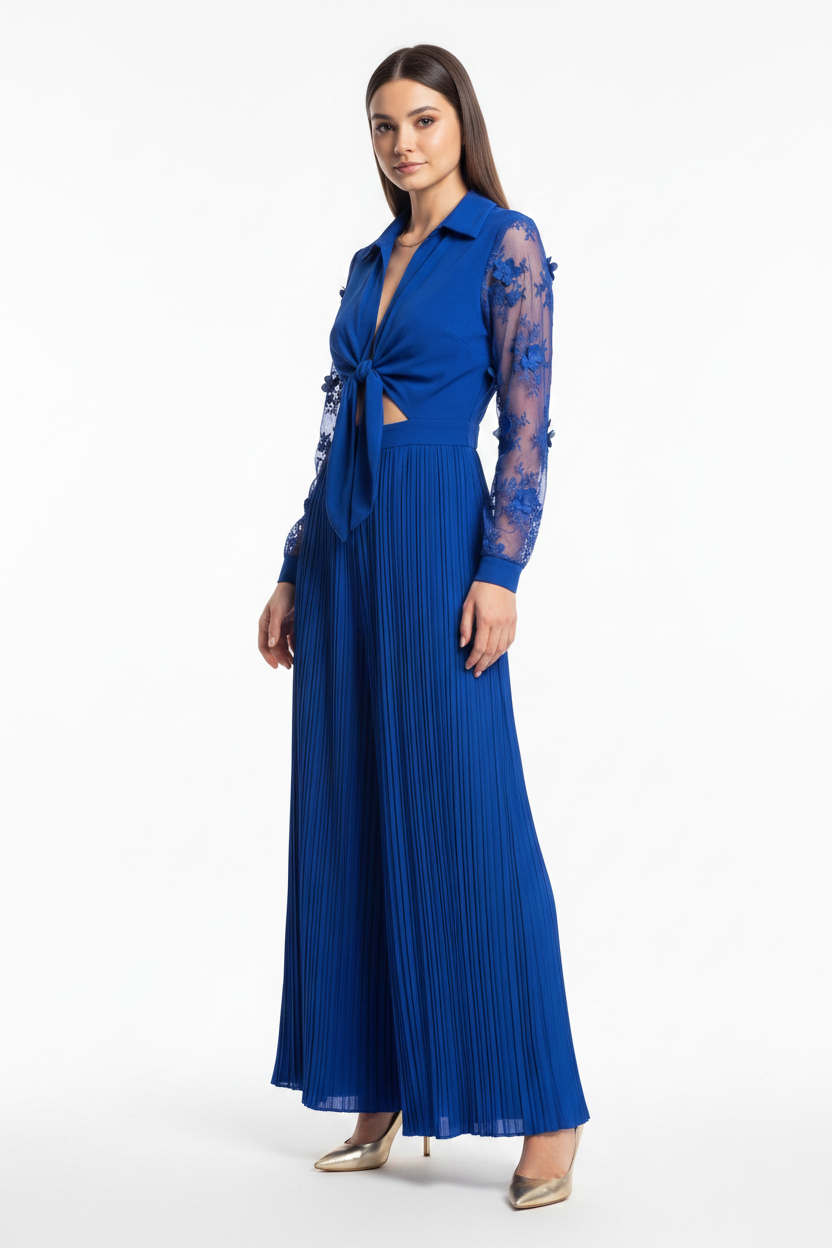 Elegant Blue Jumpsuit for Women | Tailored Fit & Comfortable Fabric