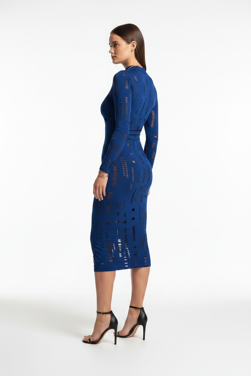 Stylish Bodycon Cocktail Dress with Sleeveless Design and Stretch Fit