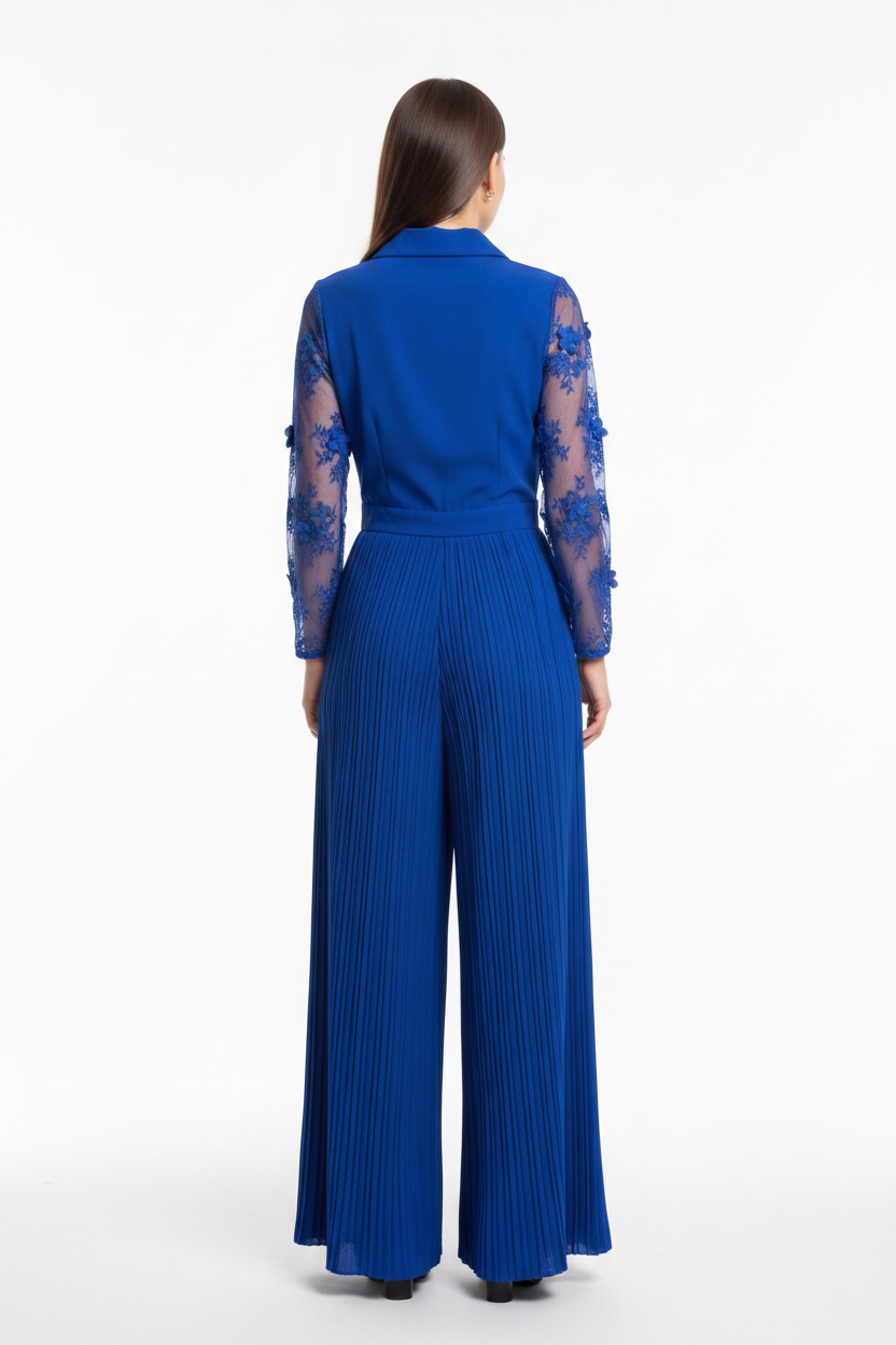 Elegant Blue Jumpsuit for Women | Tailored Fit & Comfortable Fabric