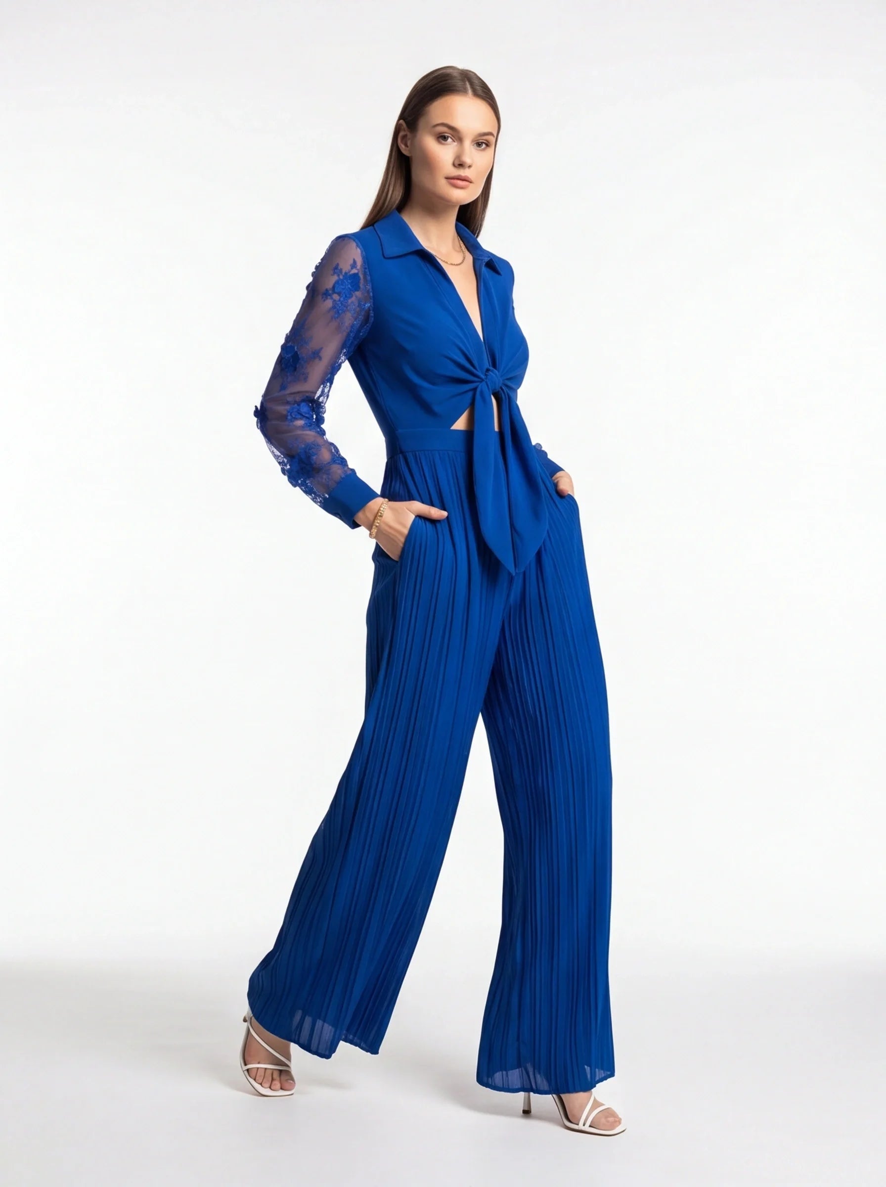 Elegant Blue Jumpsuit for Women | Tailored Fit & Comfortable Fabric - Jamota