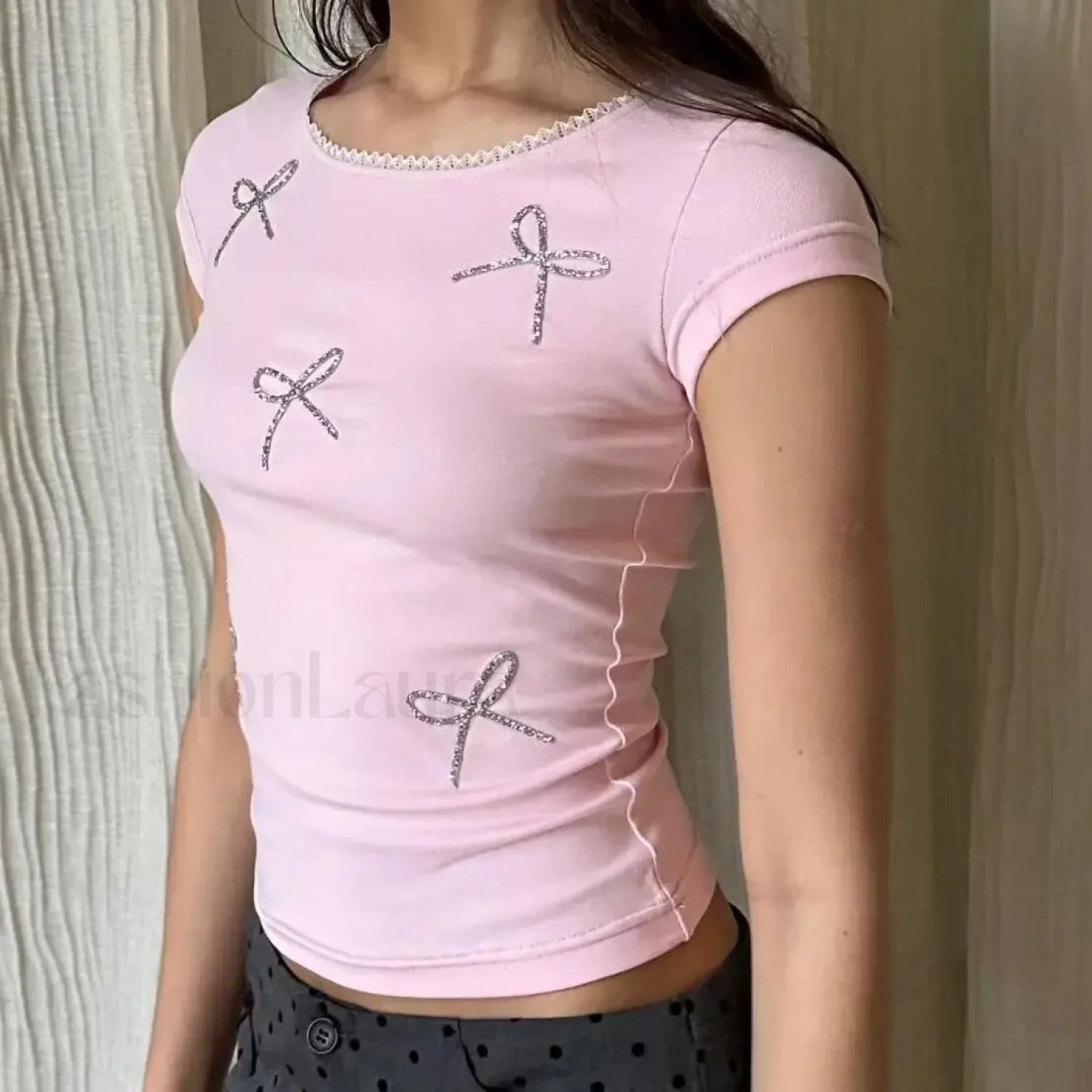 Bohemia Fashion Crew Neck Diamond T-Shirt