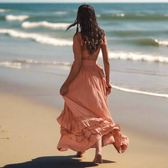 Lace Trim Sleeveless Tiered Ruffle Maxi Dress Summer 5