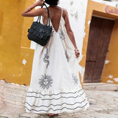 Floral Print Spaghetti Strap Tiered Maxi Dress Summer 4