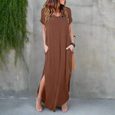 Short Sleeve Pocket Maxi Dress 9