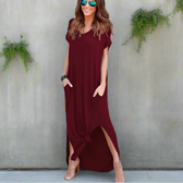 Short Sleeve Pocket Maxi Dress 6