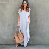 Short Sleeve Pocket Maxi Dress 5