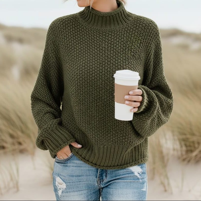 Turtleneck Chunky Knit Oversized Sweater