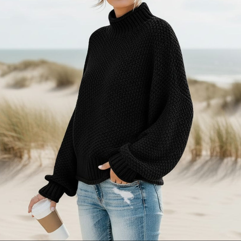 Turtleneck Chunky Knit Oversized Sweater