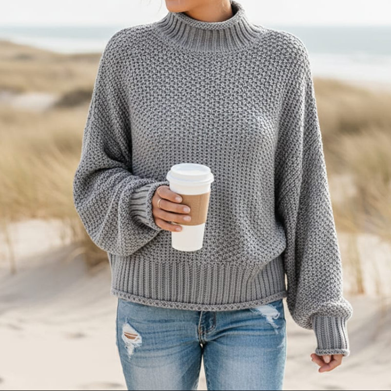 Turtleneck Chunky Knit Oversized Sweater