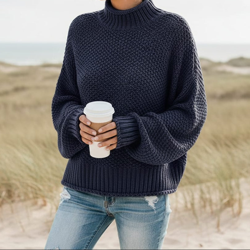 Turtleneck Chunky Knit Oversized Sweater