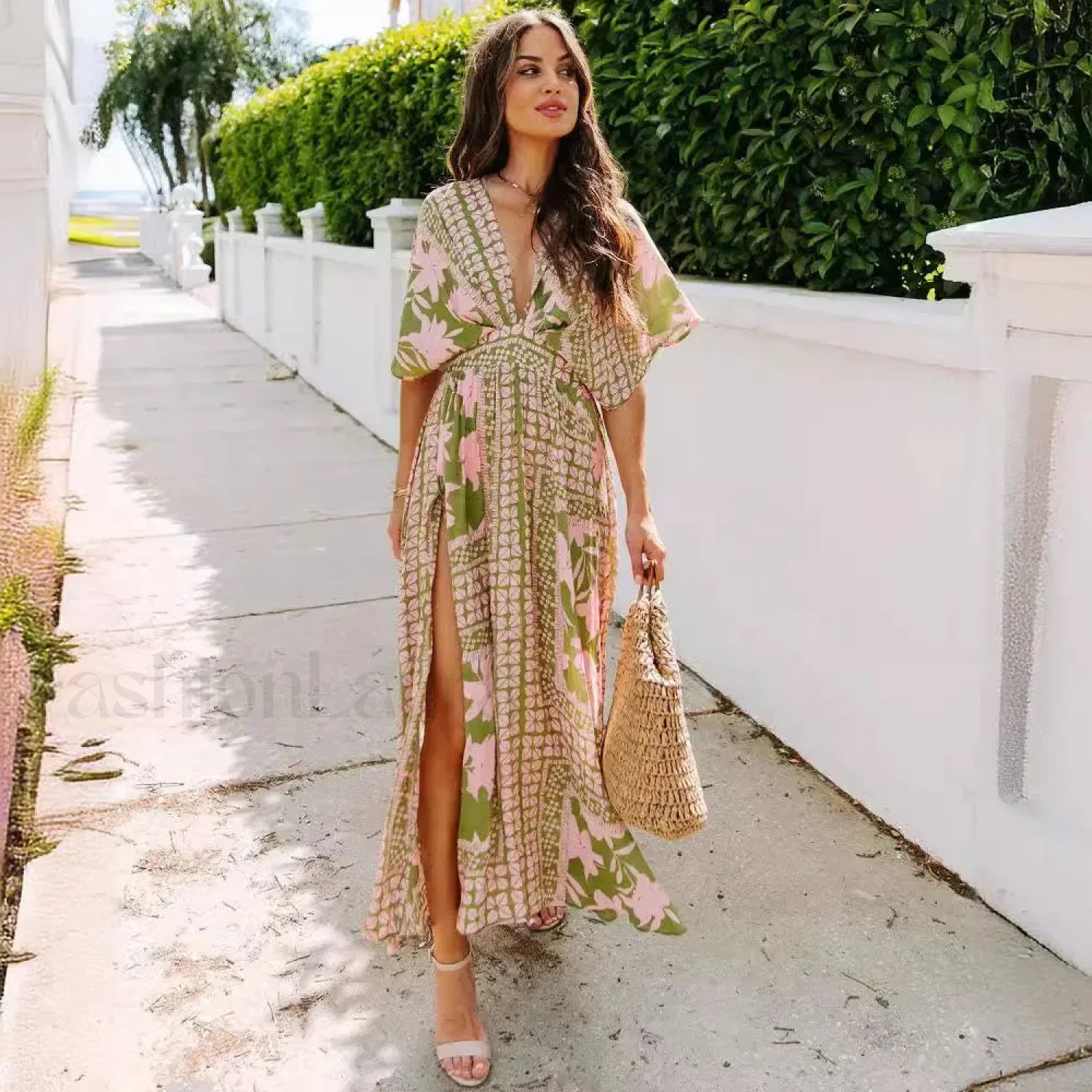 Boho Chiffon Maxi Floral Dress