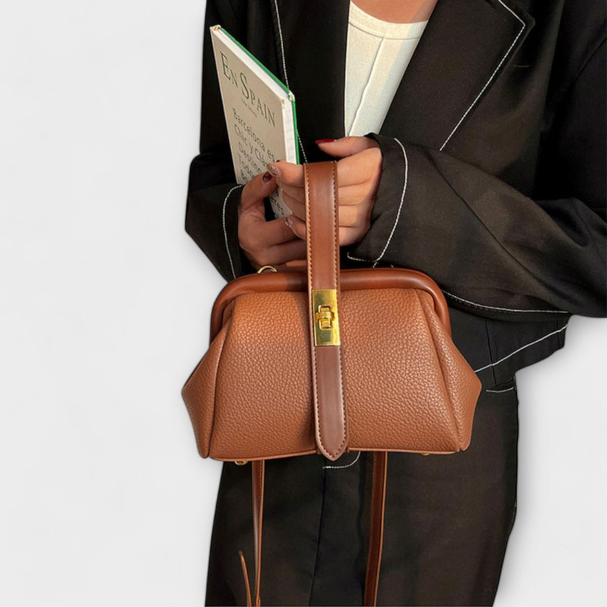 Twist Lock Frame Crossbody Bag