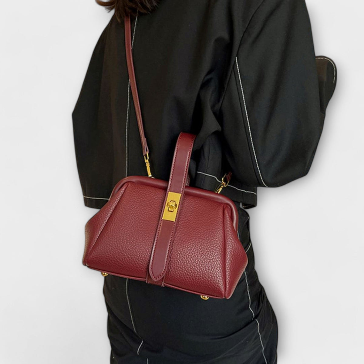 Twist Lock Frame Crossbody Bag