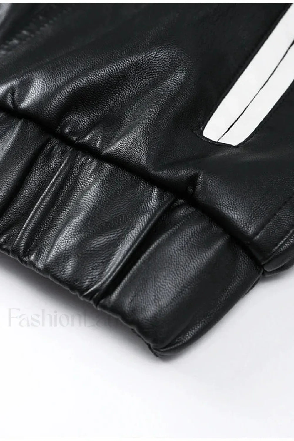 Bow Decor Faux Leather Moto Jacket