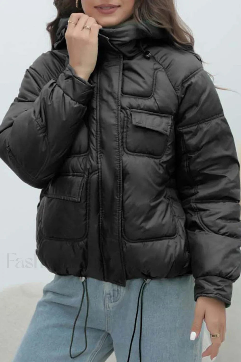 Bright Color Stand Collar Puffer Coat