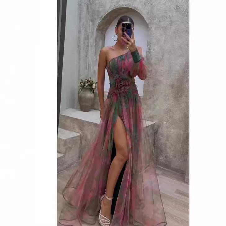 Araceli Elegant Long Sleeve Maxi Dress for Women Bold Statement Look