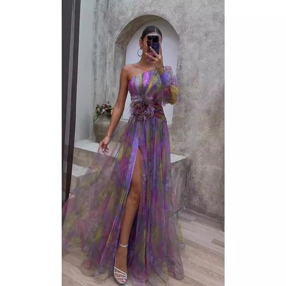 Araceli Elegant Long Sleeve Maxi Dress for Women Bold Statement Look