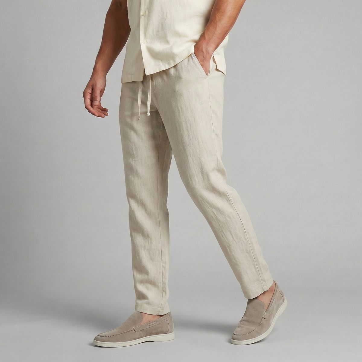 Men's Wide Leg Pants Relaxed Fit Lightweight Summer