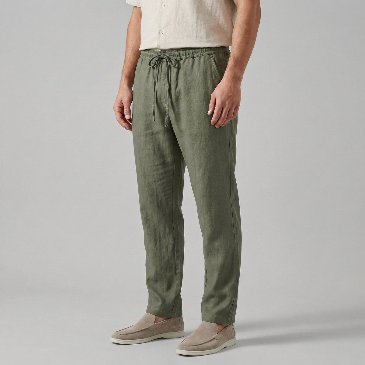 Men's Wide Leg Pants Relaxed Fit Lightweight Summer